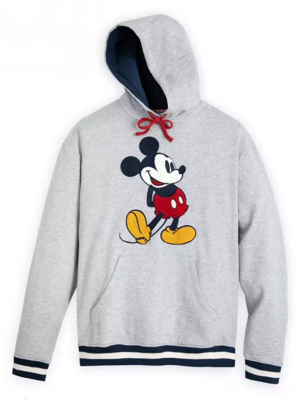 Disney Women's Gray Mickey Mouse Graphic Hoodie Sweatshirt - Size L